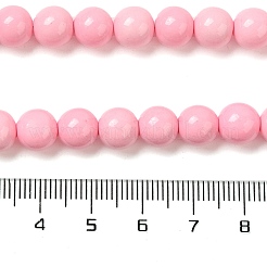 合成オーシャンホワイトジェイドビーズ連売り  染め  ラウンド  パールピンク  6~7mm  穴：1mm  約65個/連  16.3インチ&nbsp;G-S254-6mm-B01