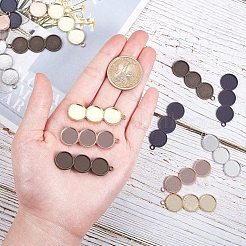 DIYピアス作り  合金のペンダントカボションセッティングで  クリアガラスカボション  真鍮のピアスフック  ミックスカラー  16.5x8.5x1.6cm&nbsp;DIY-PH0025-90-WH