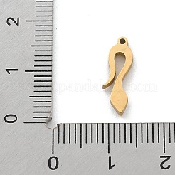 304ステンレススチールエナメルペンダント  スネークチャーム  ゴールドカラー  イオンプレーティング（ip）  ホワイト  15x5x2mm  穴：1mm&nbsp;STAS-L281-007G