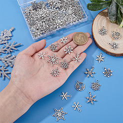 140Pcs 14 Styles Tibetan Style Alloy Pendants&nbsp;TIBEP-ME0001-16