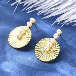 Brass Dangle Stud Earrings&nbsp;EJEW-F358-02G