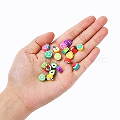 100Pcs Handmade Polymer Clay Fruit Theme Beads&nbsp;DIY-YW0002-40
