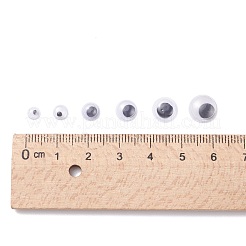 4mm~9mm Mixed Size Black & White Wiggle Googly Eyes Cabochons DIY Scrapbooking Crafts Toy Accessories&nbsp;KY-X0002-B