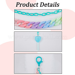 2Pcs 2 Colors Acrylic Two Layers Chain Belts&nbsp;AJEW-GF0011-19B