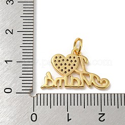 Mother's Day Heart with Word I Love Mama Charms&nbsp;KK-A200-14G
