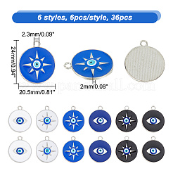 36Pcs 6 Style Alloy Pendants&nbsp;FIND-NB0004-31