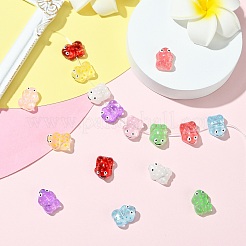 16Pcs 8 Colors Transparent Glass Enamel Beads&nbsp;GLAA-CJ0002-66