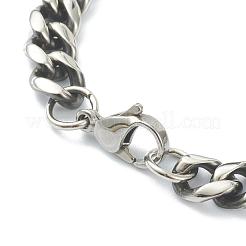 Tarnish Resistant Men's 304 Stainless Steel Cuban Link Chain Bracelets&nbsp;STAS-A051-04B