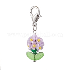 Resin & Glass Beaded Pendant Decorations&nbsp;HJEW-MZ00169