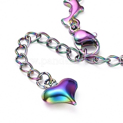 Rainbow Color 304 Stainless Steel Bracelet Making&nbsp;STAS-L248-003M