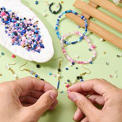 ガラスシードビーズ45g  混合図形  混合スタイル  ピンク  2.5~12.5x2~8x2~8mm  穴：0.7~1.5mm&nbsp;SEED-SZ0001-029E
