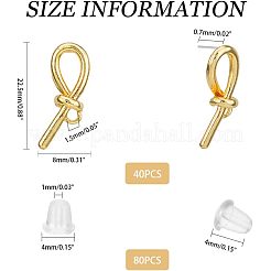 40Pcs Alloy Stud Earring Findings&nbsp;FIND-FH0005-75