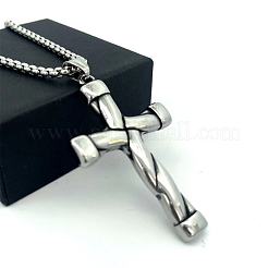 Hip Hop 304 Stainless Steel Cross Pendant Necklaces&nbsp;PT1776