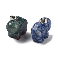 Natural & Synthetic Mixed Gemstone Pendants&nbsp;G-B068-11P