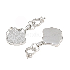 Brass Pendant Cabochon Settings&nbsp;KK-CBA6A75-40P