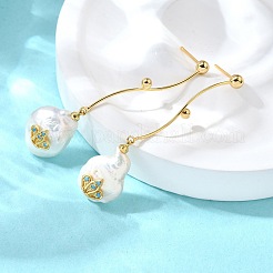 Crown Brass Stud Earrings&nbsp;EJEW-Z086-14G
