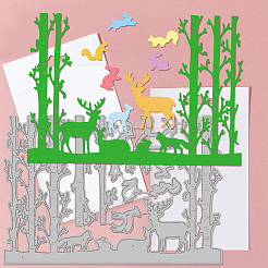 Forest Deer Carbon Steel Cutting Dies Stencils&nbsp;DIY-WH0309-1362