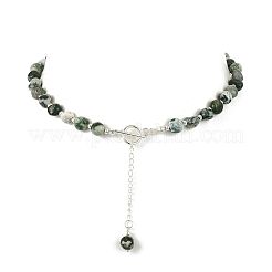 Natural Tree Agate and 304 Stainless Steel & Brass Finding Necklaces&nbsp;NJEW-JN06198