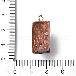 不透明樹脂ペンダント  模造食品  チョコレートストロベリーケーキチャーム  プラチナ鉄ループ付き  コーヒー  24.5x11.5x13.5mm  穴：2mm&nbsp;RESI-A050-02