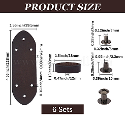 6Pcs Cowhide Leather Loop Keepers&nbsp;FIND-GF0009-19A
