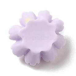 オペーク樹脂カボション  3 Dの花  プラム  11.5x6.5mm&nbsp;RESI-C036-02E