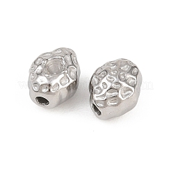 304ステンレススチールビーズ  幾何学  ステンレス鋼色  菱形  8x7x6mm  穴：1.6mm&nbsp;STAS-D394-01C-P