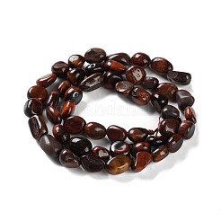 Dyed Natural Red Tiger Eye Beads Strands&nbsp;G-P497-01C-46
