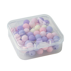 70Pcs Rubberized Style Acrylic Beads&nbsp;MACR-FS0001-71C