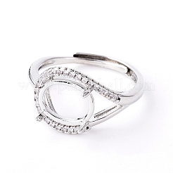 Adjustable Brass Finger Ring Components&nbsp;KK-L193-02P