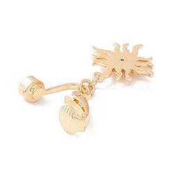 Rhinestone Sun Charm Belly Ring&nbsp;AJEW-F057-14G