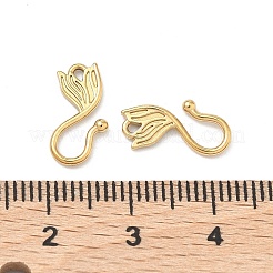 フィッシュテール304ステンレススチールフック  イオンプレーティング（ip）  18KGP本金メッキ  14x7x1mm  穴：1mm&nbsp;STAS-Z178-25G