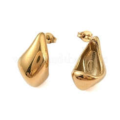 Ion Plating(IP) 304 Stainless Steel Stud Earrings for Women&nbsp;EJEW-N055-08G