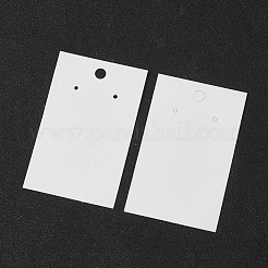 紙のピアスディスプレイカード  ペンダントやピアスに使用  ホワイト  80x50mm&nbsp;X-JPC043Y-01
