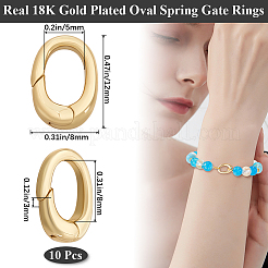 10Pcs Brass Spring Gate Rings&nbsp;KK-BBC0015-85