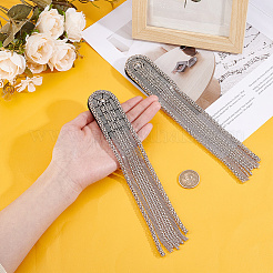 2Pcs Iron Tassel Chain Shoulder Epaulettes&nbsp;DIY-HY0003-58P