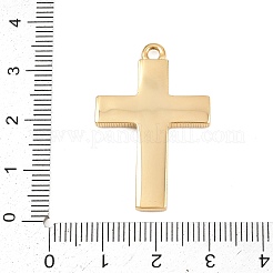 304ステンレススチールラインストーンペンダント  クロスチャーム  イオンプレーティング（ip）  18KGP本金メッキ  クリスタル  34x22.5x3mm  穴：2.5mm&nbsp;STAS-P430-01D-G01