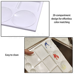 Rectangle Plastic Watercolor Oil Palette&nbsp;AJEW-WH0696-655