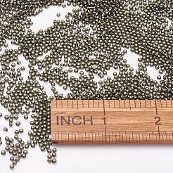 TOHO日本のシードビーズ  ラウンド  11/0  （29c）シルバーの裏地付きダークブラックダイヤモンド  2x1.5mm  穴：0.5mm  約42000個/ポンド&nbsp;SEED-F002-2mm-29C