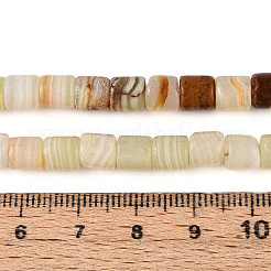 Natural Green Banded Calcite(Afghan Jade) Beads Strands&nbsp;G-T141-94A