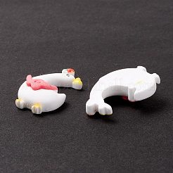 オペーク樹脂カボション  アヒル  ミックスカラー  27.5~29.5x15~20x7~9mm&nbsp;CRES-A050-26