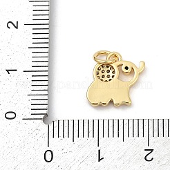 Brass Pave Cubic Zirconia with Enamel Pendants&nbsp;KK-U062-37G-01
