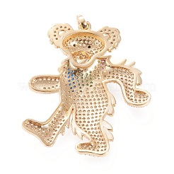Brass Micro Pave Cubic Zirconia Pendants&nbsp;KK-R138-001G