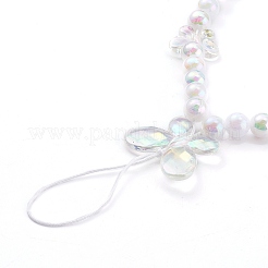 Transparent Acrylic Beaded Mobile Straps&nbsp;HJEW-JM00421