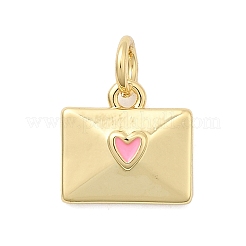 Brass Enamel Charms&nbsp;KK-P338-31G-02