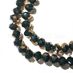 Electroplate Opaque Glass Beads Strands&nbsp;EGLA-A034-P8mm-O09-01