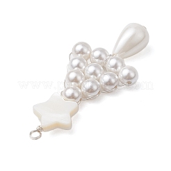 Shell Pearl Beaded Christmas Tree Big Pendants&nbsp;PALLOY-TA00169