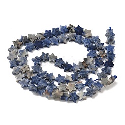 天然石ソーダライトビーズ連売り  スター  6x6x2mm  穴：0.7mm  約72個/連  14.96''（38センチメートル）&nbsp;G-F817-A08-01