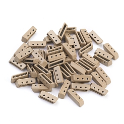 スプレー塗装合金マルチ連リンク  タイル弾性ブレスレット作り用  長方形  ダークカーキ  5x14x4mm  穴：1mm&nbsp;PALLOY-G268-H-005