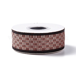10ヤードのフラットナイロン編みリボン  DIYのジュエリーには  ファイヤーブリック  1インチ（25mm）&nbsp;OCOR-C004-01F