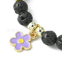 Natural Lava Rock Beaded Stretch Bracelets&nbsp;BJEW-JB09609